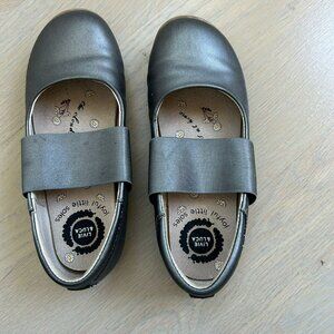 Mint Livie & Luca BELLA Ballet Flat | Pewter Shimmer Metallic Girls 12